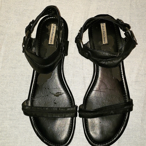 Calvin Klein Jeans Vintage Leather Sandal - Picture 2 of 9